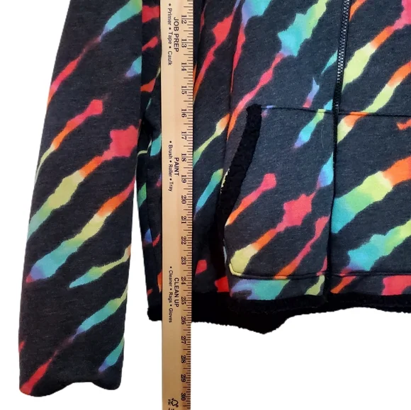 Victoria's Secret PINK Zebra Black Ombre Rainbow Tie Dye Sherpa Set - Picture 6 of 15